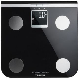 - Tristar 
 
 Scales Maximum weight capacity 150 kg, Accuracy 100 g, Memory function, 10 user s , Black melns