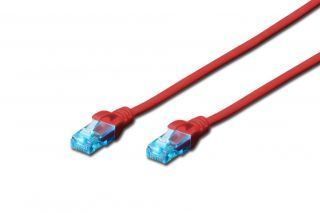 - Digitus 
 
 CAT 5e U-UTP Patch cord, PVC AWG 26 / 7, Modular RJ45 8 / 8 plug, 0.5 m, Red sarkans