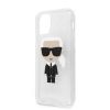 Aksesuāri Mob. & Vied. telefoniem - Karl Lagerfeld iPhone 11 Pro MAX Glitter Iconic Body Cover Silver sudr...» 