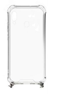 Evelatus Evelatus Xiaomi Note 7 Silicone TPU Transparent with Necklace Strap Space Gray pelēks