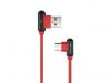 Беспроводные устройства и гаджеты Natec Prati, Angled USB Type C to Type A Cable 1m, Red sarkans 