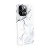 Aksesuāri Mob. & Vied. telefoniem Evelatus iPhone 14 Pro Premium Silicone case Customized Print Marble White balt...» 