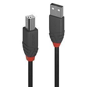 - LINDY 
 
 CABLE USB2 A-B 10M / ANTHRA 36677