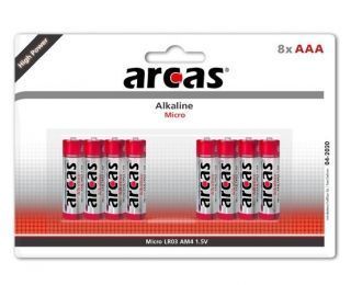 ARCAS AAA / LR03, Alkaline, 8 pc s