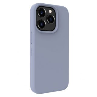 Evelatus iPhone 15 Pro Premium Soft Touch Silicone Case Lavender Gray pelēks