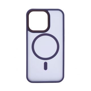 Evelatus iPhone 14 Pro Max Hybrid Case With MagSafe PC+TPU Deep Purple