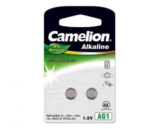 CAMELION AG1 / LR60 / LR621 / 364, Alkaline Buttoncell, 2 pc s