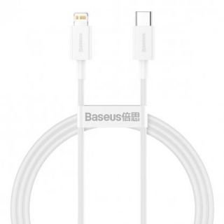 Baseus CABLE LIGHTNING TO USB-C 1M / WHITE CATLYS-A02 balts