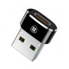 Bezvadu ierīces un gadžeti Baseus adapter from USB Type-C to USB black  CAAOTG-01 melns Galda lampa ar bezvadu uzlādi