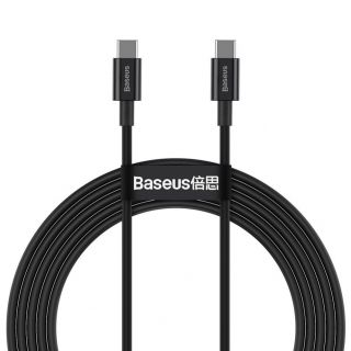 Baseus Baseus Baseus CATYS-C01 USB-C - USB-C PD QC FCP cable 100W 5A 480Mb / s 2m - black melns