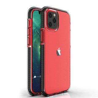 - Hurtel Spring Case clear TPU gel protective cover with colorful frame for iPhone 13 Pro Max black melns