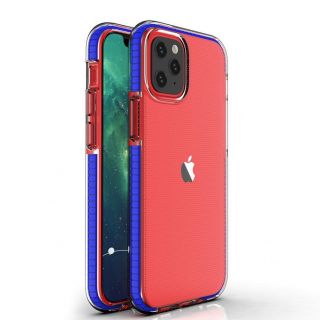- Hurtel Spring Case clear TPU gel protective cover with colorful frame for iPhone 13 Pro dark blue zils