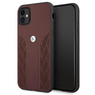 BMW BMHCN61RSPPR iPhone 11 6,1''  /  Xr czerwony / red hardcase Leather Curve Perforate sarkans