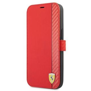 Ferrari FESAXFLBKP13LRE iPhone 13 Pro  /  13 6.1" red / red book On Track Carbon Stripe sarkans