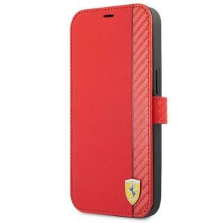 Ferrari Ferrari Ferrari FESAXFLBKP13SRE iPhone 13 mini 5.4" red / red book On Track Carbon Stripe sarkans