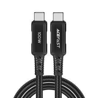 - Acefast Acefast C4-03 Black USB-C USB-C PD QC cable 100W 5A 480Mb / s 2m black melns