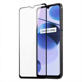 - Dux Ducis Dux Ducis 9D Tempered Glass full screen 9H tempered glass with frame Realme C35 black  case friendly melns