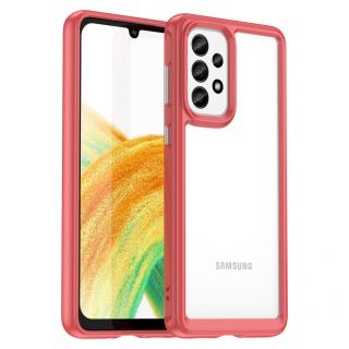 - Hurtel Outer Space Case for Samsung Galaxy A33 5G cover with a flexible frame red sarkans