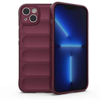 - Hurtel Magic Shield Case case for iPhone 14 Plus elastic armored case in burgundy