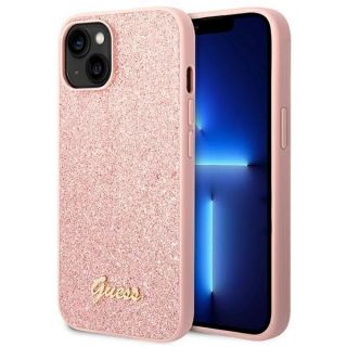 GUESS GUHCP14MHGGSHP iPhone 14 Plus 6,7'' różowy / pink hard case Glitter Script rozā