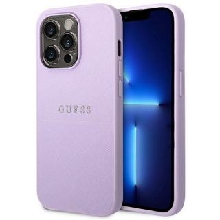 GUESS GUHCP14LPSASBPU iPhone 14 Pro 6,1'' fioletowy / purple Saffiano Strap purpurs