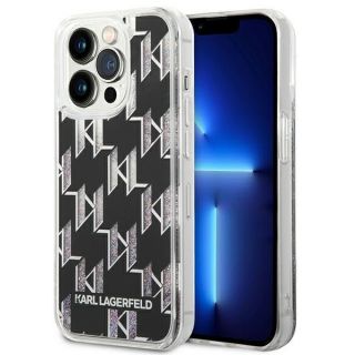 - Karl Lagerfeld Karl Lagerfeld KLHCP14LLMNMK iPhone 14 Pro 6.1 "hardcase black  /  black Liquid Glitter Monogram melns