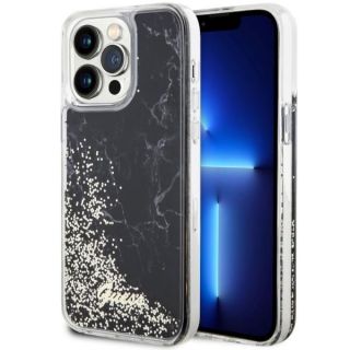 GUESS GUHCP14XLCSGSGK iPhone 14 Pro Max 6.7'' black / black hardcase Liquid Glitter Marble melns