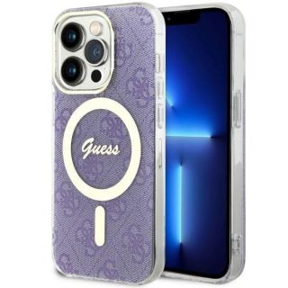 GUESS GUHMP14LH4STU iPhone 14 Pro 6.1'' purple / purple hardcase 4G MagSafe purpurs