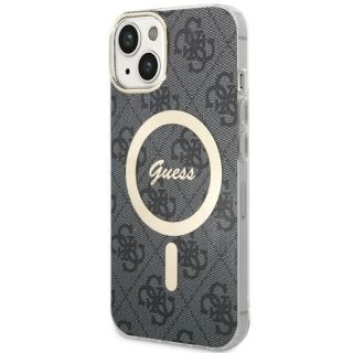 GUESS Guess Guess 4G MagSafe case for iPhone 14 Plus - black melns