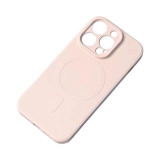 - Hurtel MagSafe Compatible Silicone Case for iPhone 15 Pro Max Silicone Case Pink rozā