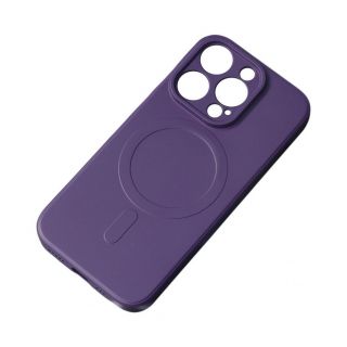 - Hurtel MagSafe Compatible Silicone Case for iPhone 15 Silicone Case Purple purpurs