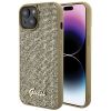 Aksesuāri Mob. & Vied. telefoniem GUESS Guess Guess Disco Metal Script case for iPhone 15 - gold zelts 