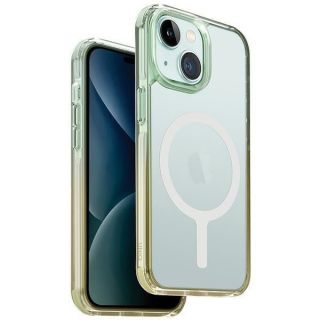 - UNIQ Uniq Combat Duo case iPhone 15 6.1" Magclick Charging green-yellow / sea ​​green-soft yellow dzeltens
