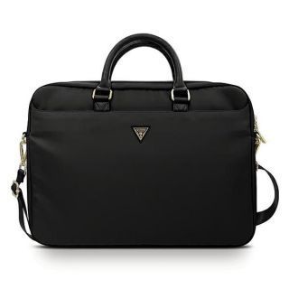 GUESS Torba GUCB15NTMLBK 16'' czarny  / black Nylon Triangle Logo melns