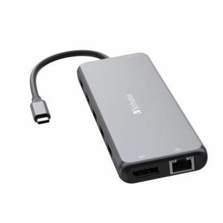 Verbatim Verbatim Verbatim Adapter Hub USB-C - 2xHDMI / DP /  Eternet / 6xUSB-A / Jack 3.5mm / 2xUSB-C aluminium / aluminum 32153