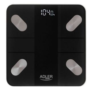- Adler Smart Bathroom Scale | AD 8186b | Maximum weight  capacity  180 kg | Accuracy 100 g | Body Mass Index  BMI  measuring | Black