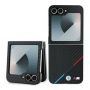 BMW BMW BMW Carbon Tricolor Case for Samsung Galaxy Z Flip 6 - Black