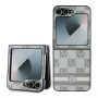 DKNY DKNY DKNY Checkered Pattern Printed Stripes Case for Samsung Galaxy Z Flip 6 - Beige
