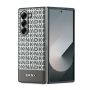 DKNY DKNY DKNY Repeat Pattern Bottom Stripe Case for Samsung Galaxy Z Fold 6 - Brown