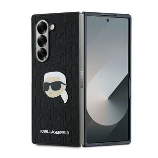 -&nbsp;Karl Karl Saffiano Monogram Head Pin Case for Galaxy Z Fold 6 Black