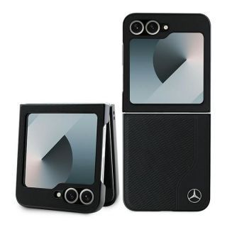 - Mercedes-Benz Mercedes Leather Wood Imitation MagSafe Case for Galaxy Z Flip 6 Black