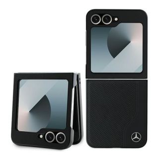 -&nbsp;Mercedes-Benz Mercedes Leather Wood Imitation MagSafe Case for Galaxy Z Flip 6 Black