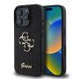 Apple Apple - Guess PU Fixed Glitter 4G Metal Logo Case for iPhone 16 Pro Max Black
