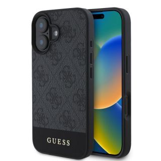Apple Apple - Guess PU 4G Stripe Case for iPhone 16 Grey