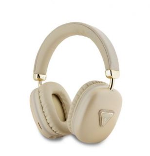 - - Guess Saffiano PU Leather Triangle Logo Wireless Headhones Gold