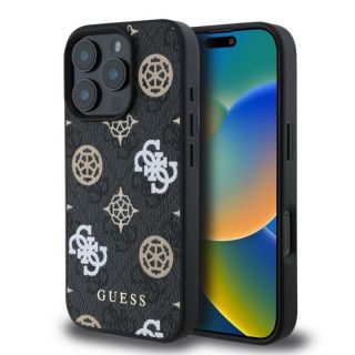 Apple&nbsp;Apple - Guess PU 4G Peony MagSafe Case for iPhone 16 Pro Max Black