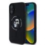 Apple Apple - Karl Lagerfeld Liquid Silicone Karl and Choupette MagSafe Case for iPhone 16 Black