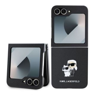 -&nbsp;Karl Lagerfeld - Karl Lagerfeld PU Saffiano Karl and Choupette Case for Samsung Galaxy Z Flip 6 Black
