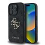 GUESS PU 4G Metal Logo Case for iPhone 16 Pro Max Grey