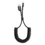 Baseus Spring-loaded cable Lightning 1m 2A  black